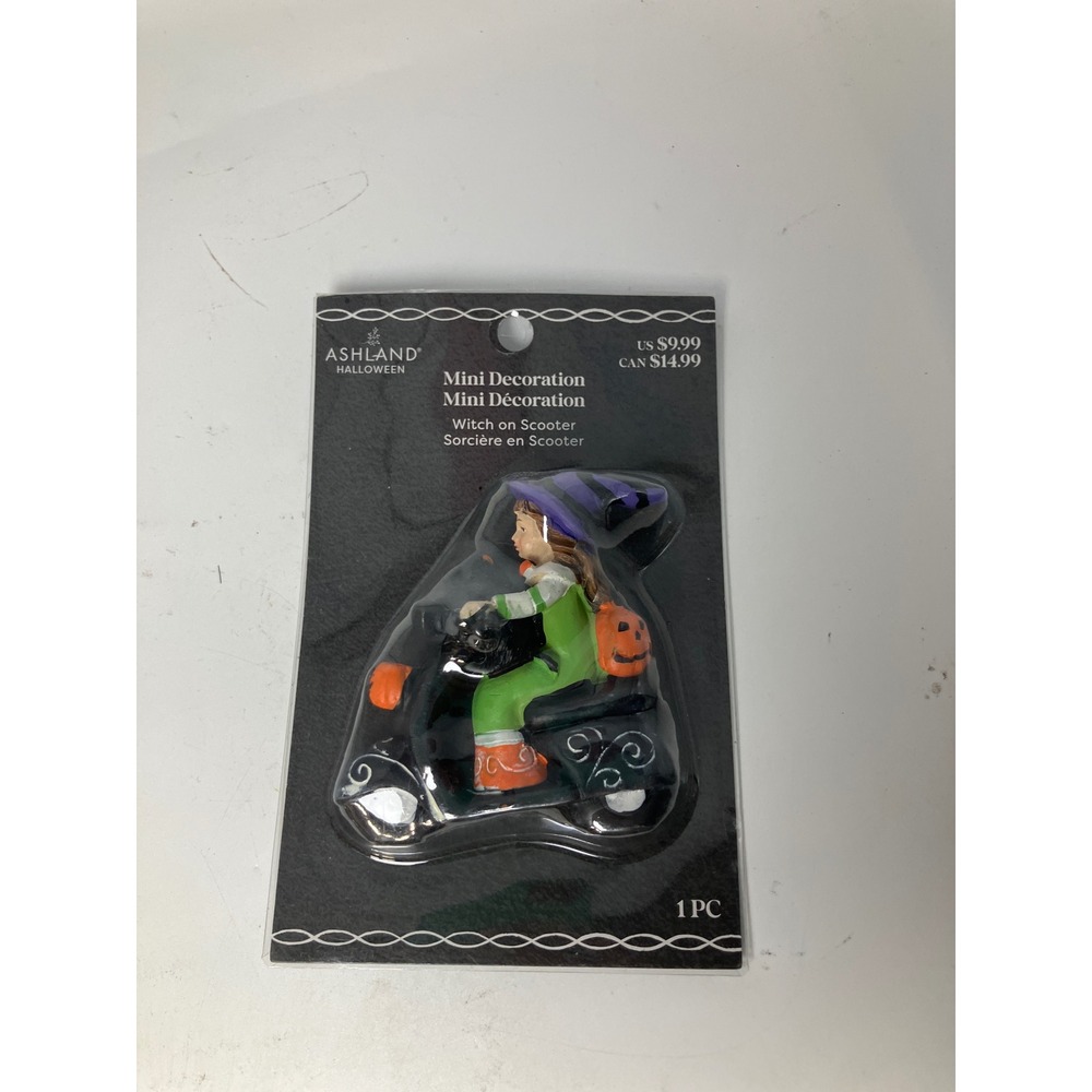 Ashland Halloween Mini Decoration Witch on Scooter Fall Holiday‎ Decor New